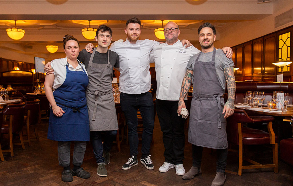 Chefs at the Hawksmoor Dream Team in support of Action Against Hunger fundraising event Hawksmoor Dinner.