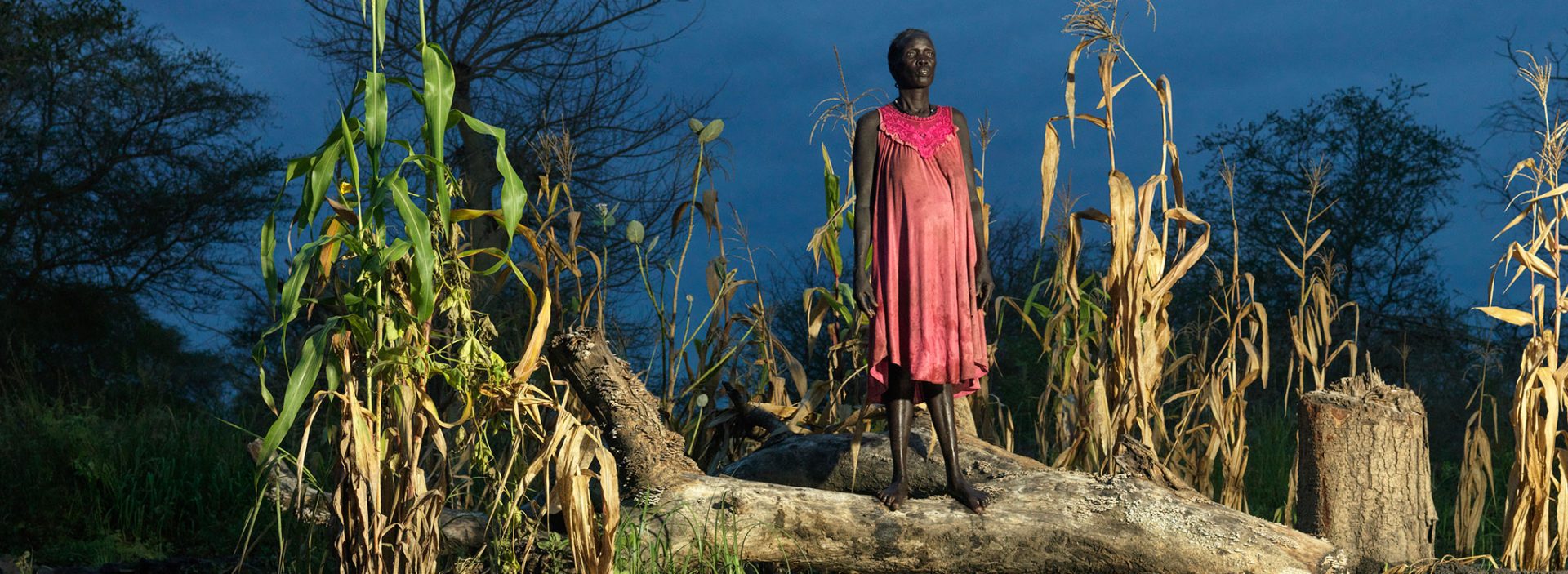 A woman affected by the floods in South Sudan.