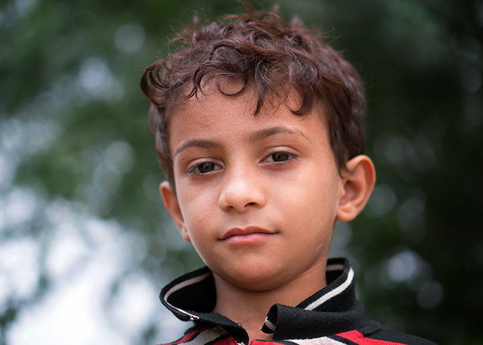 Mazen visits an Action Against Hunger mobile clinic in Yemen.